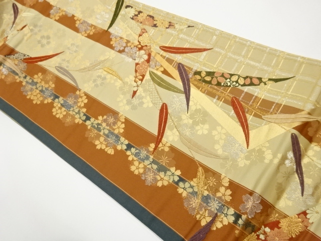 JAPANESE FUKURO OBI / WOVEN SAKURA